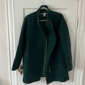 J.Crew Factory Forrest Green Stadium Coat Size 8